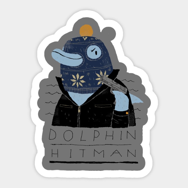 dolphin hitman Sticker by Louisros